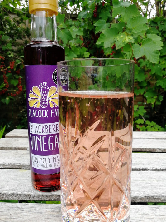 Blackberry Vinegar with Sparkling Water - Refreshing Autumn Drink