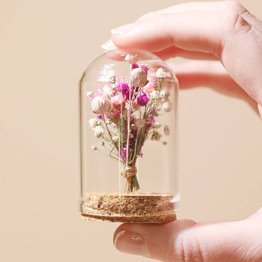 Lisa Angel - Mini Dried Flower Glass Dome