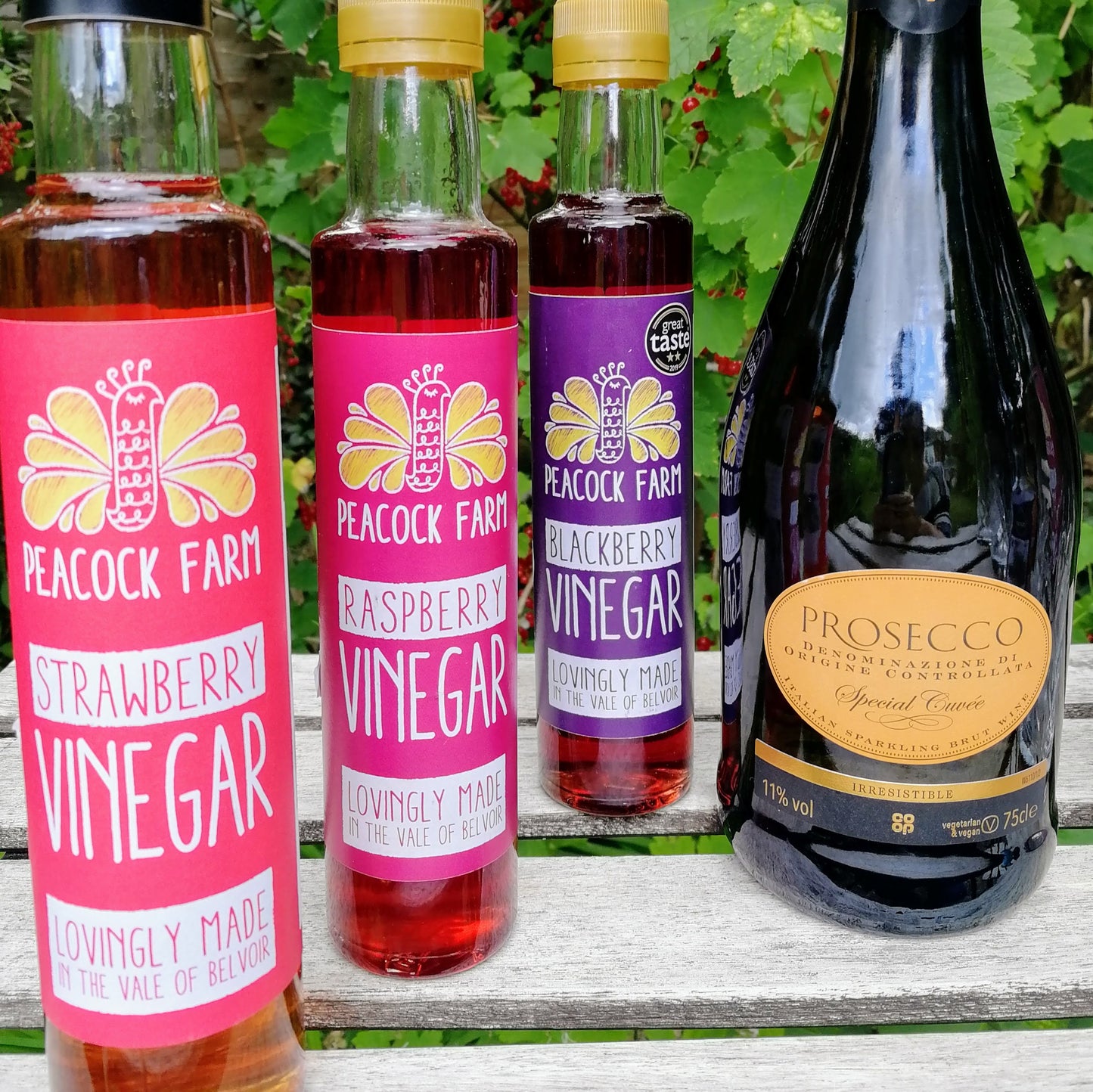 Hedgerow Fruit Vinegars with Prosecco - Elegant Cocktail Addition