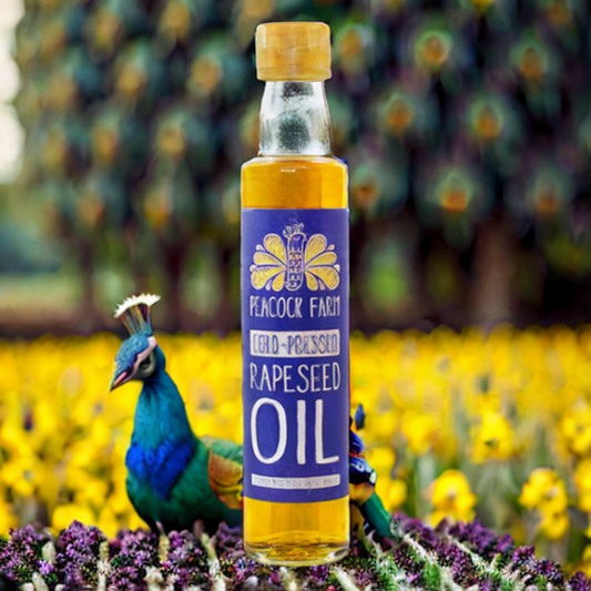 Peacock Farm Plain Rapeseed Oil Bottle - Cold Pressed Lincolnshire Oil